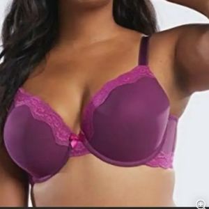Savage X Fenty Dark Purple Lace Bra 38DDD